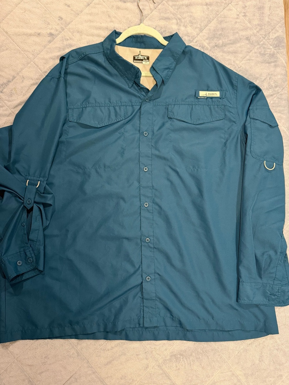 Habitat Men’s Teal Button-Front Lightweight Shirt Jacket